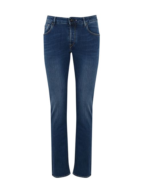 Pantalone Orvieto in denim blu HAND PICKED | ORVIETO 02569003